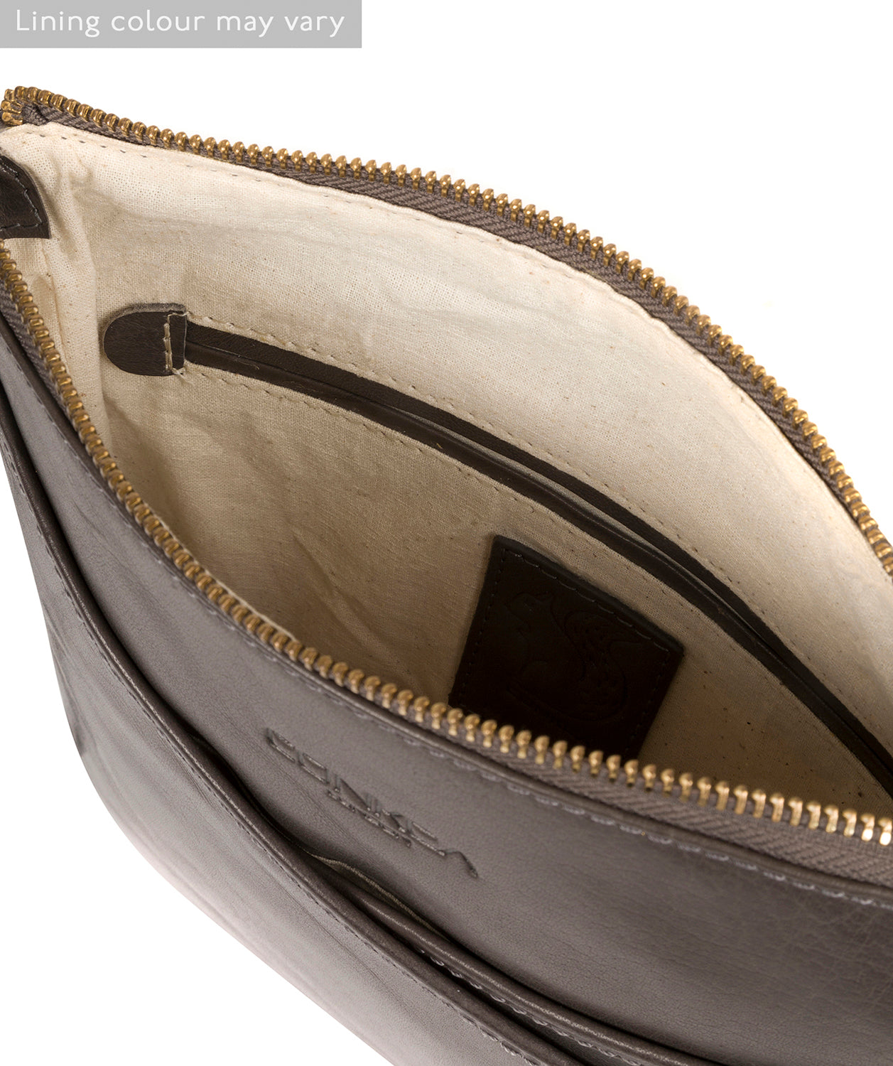 'Avril' Slate Leather Cross Body Bag Pure Luxuries London