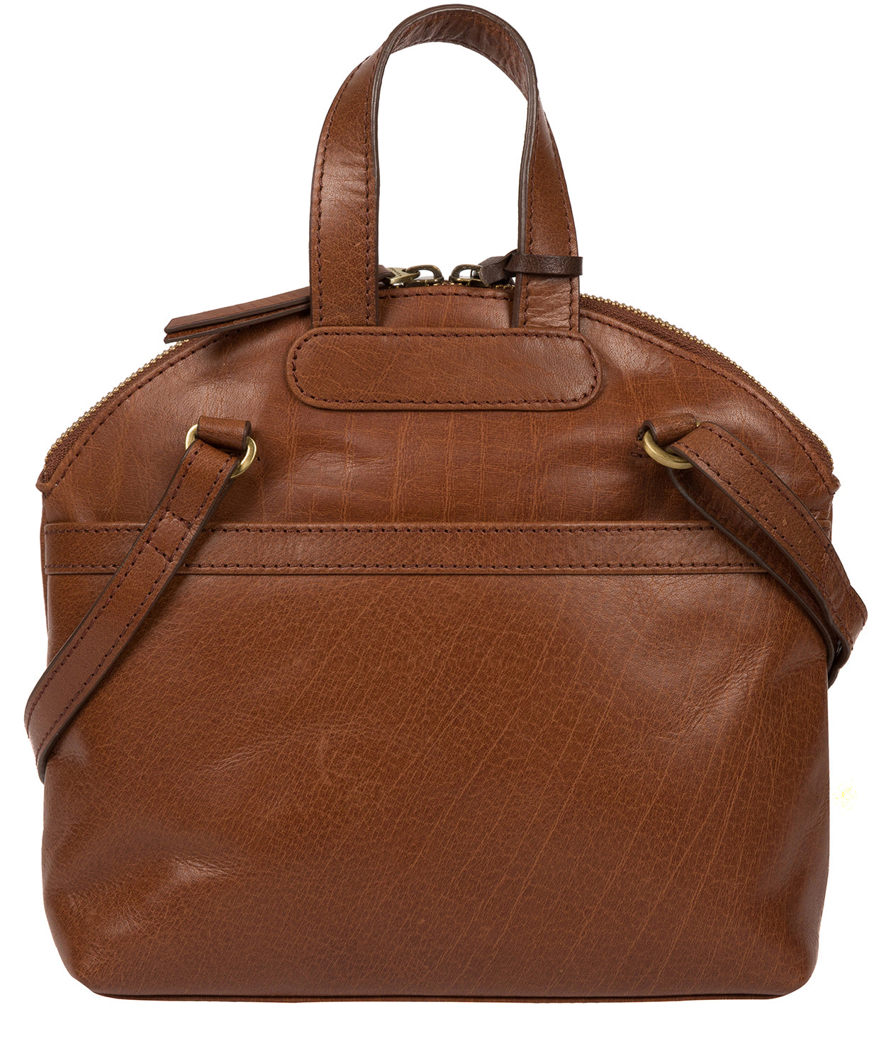 'Ingrid' Conker Brown Leather Cross Body Bag image 3