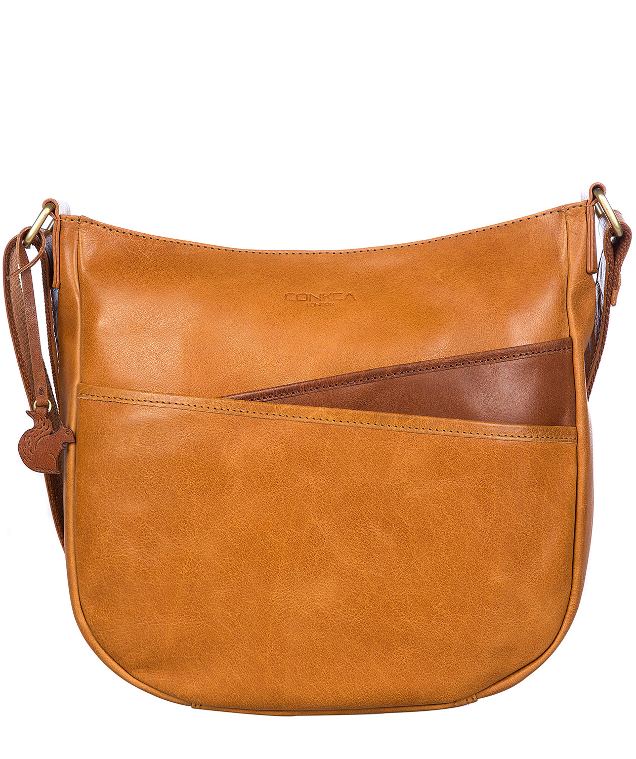 'India' Cognac & Conker Brown Handcrafted Leather Bag