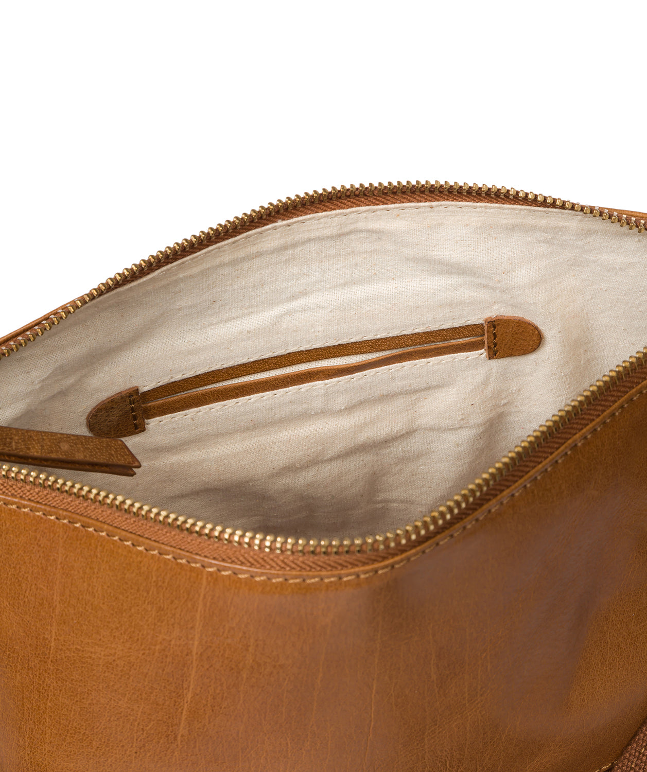 'Kristin' Dark Tan Leather Shoulder Bag