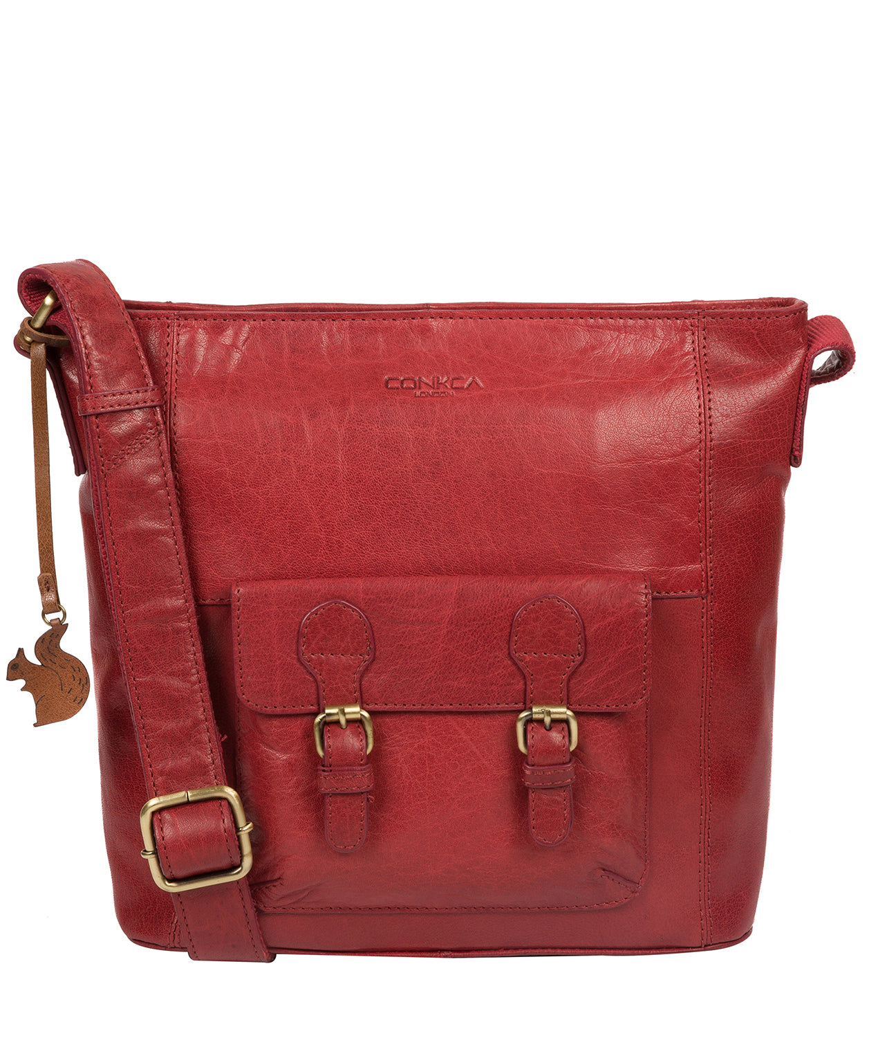 'Robyn' Chilli Pepper Leather Shoulder Bag