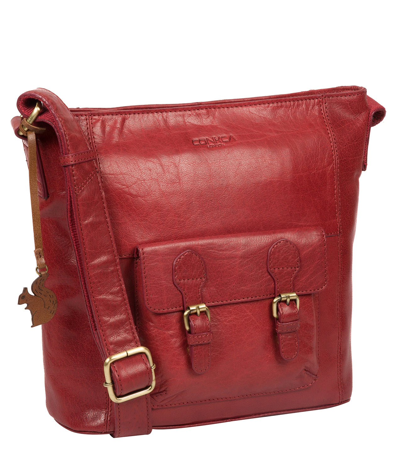 'Robyn' Chilli Pepper Leather Shoulder Bag