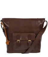 'Robyn' Dark Brown Leather Shoulder Bag image 1