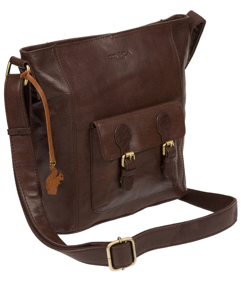 'Robyn' Dark Brown Leather Shoulder Bag image 3