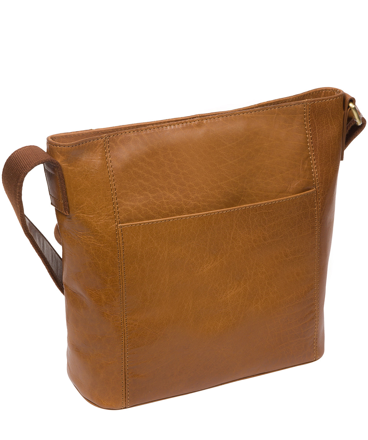 'Robyn' Dark Tan Leather Shoulder Bag