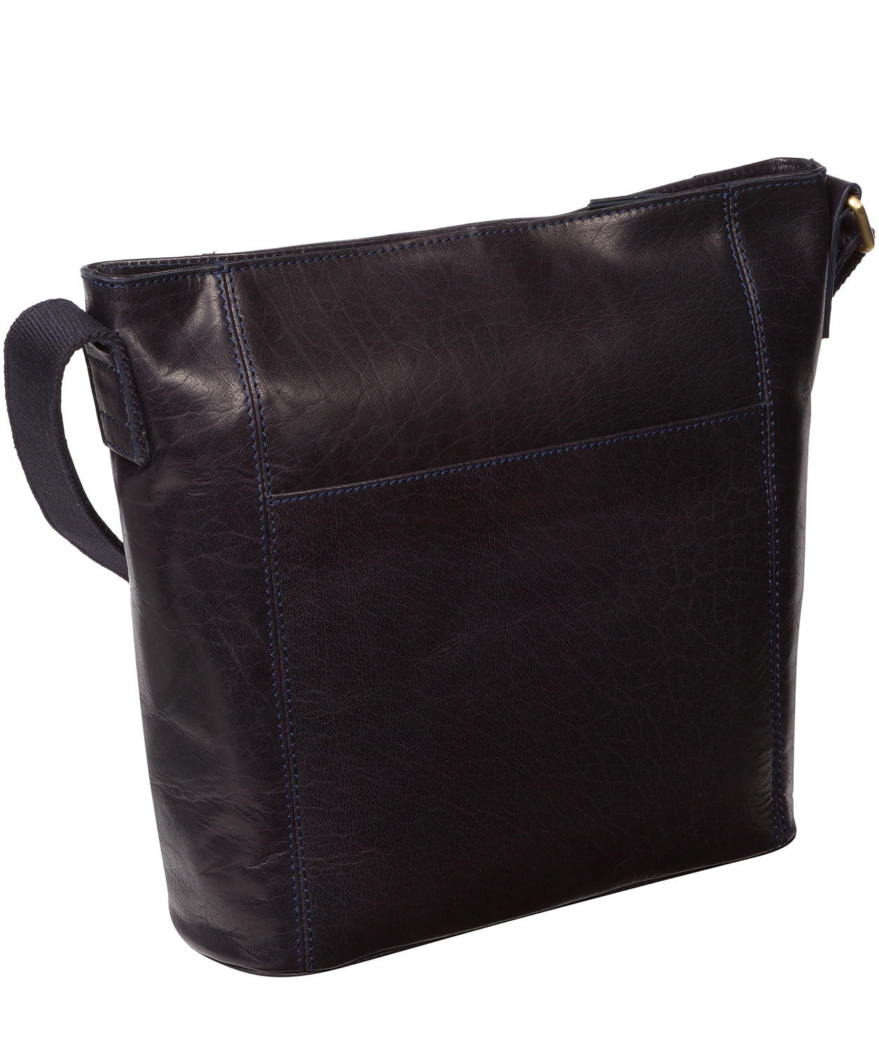 'Robyn' Navy Leather Shoulder Bag