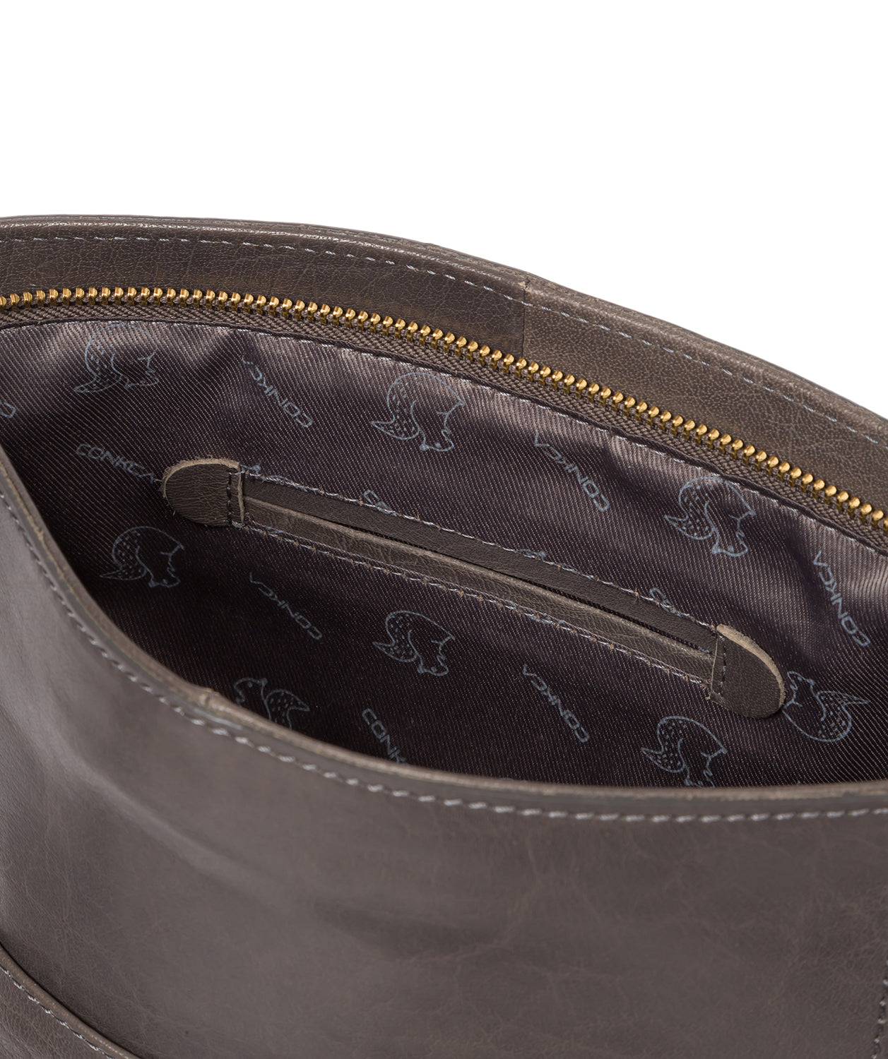 'Robyn' Slate Leather Shoulder Bag