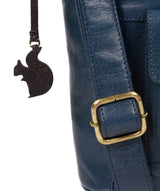 'Robyn' Snorkel Blue Leather Shoulder Bag image 6
