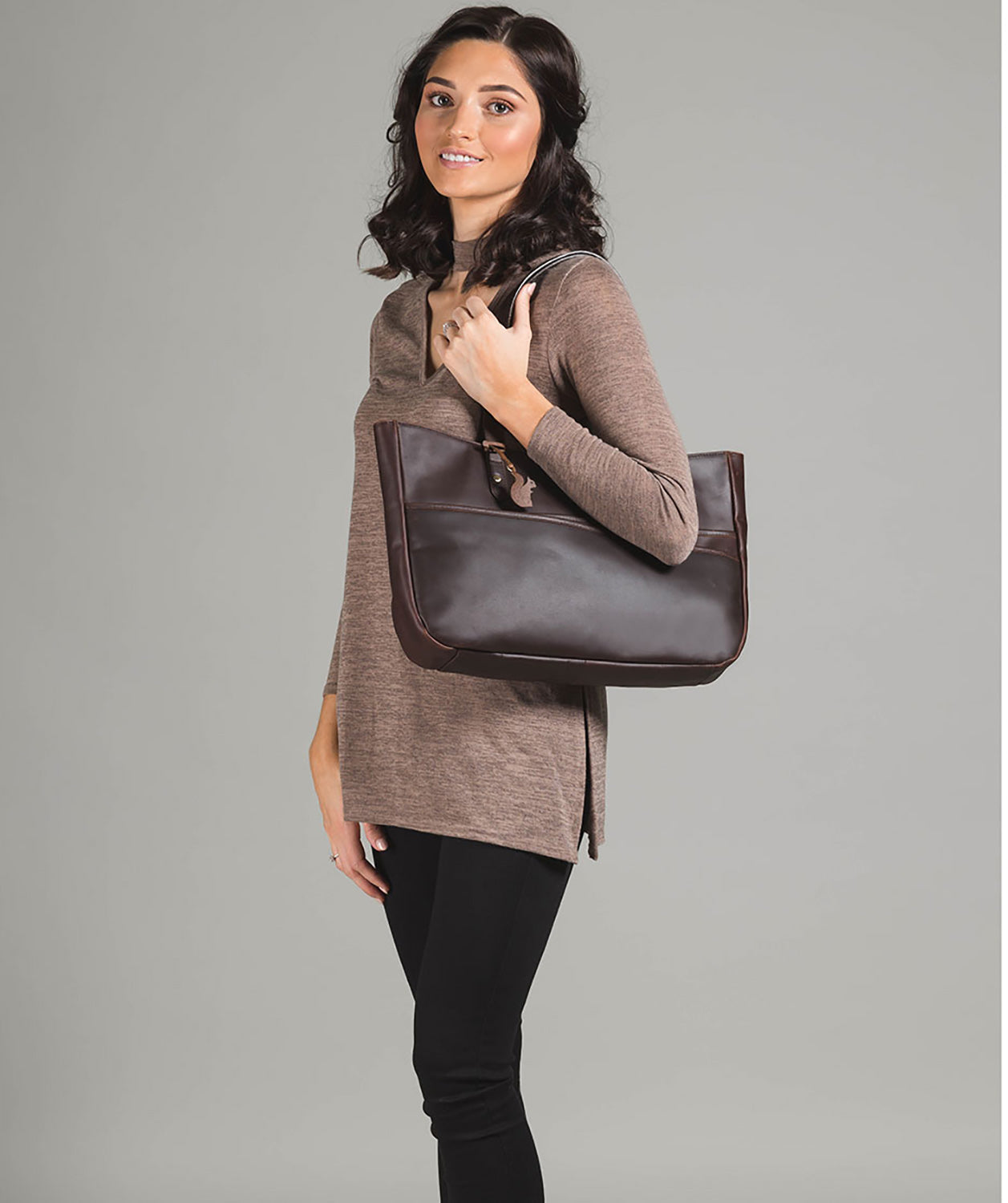 'Heron' Vintage Brown Handcrafted Leather Tote Bag Pure Luxuries London