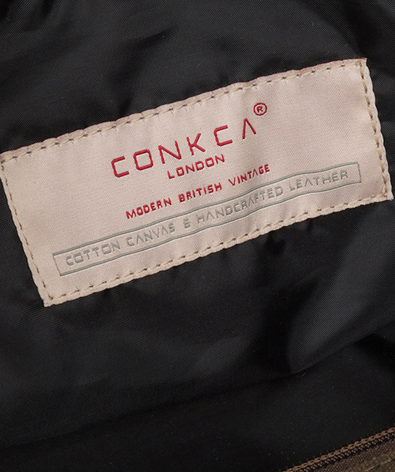 'Harrow' Khaki Canvas & Leather Holdall Pure Luxuries London