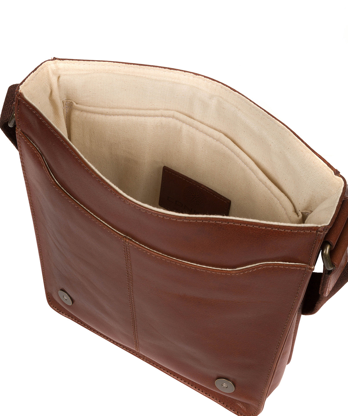 'Bowen' Conker Brown Leather Cross Body Bag image 4