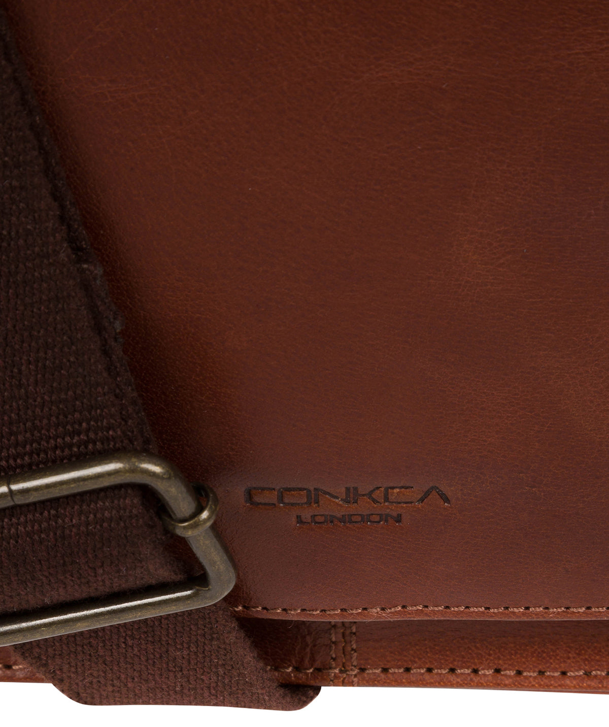 'Bowen' Conker Brown Leather Cross Body Bag image 6