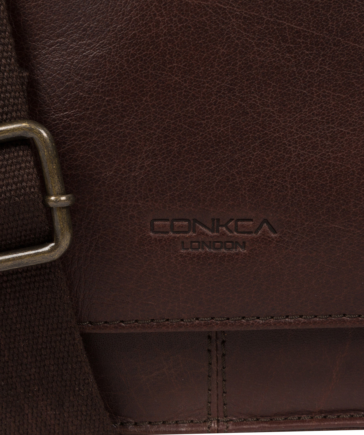 'Bowen' Dark Brown Leather Cross Body Bag image 6