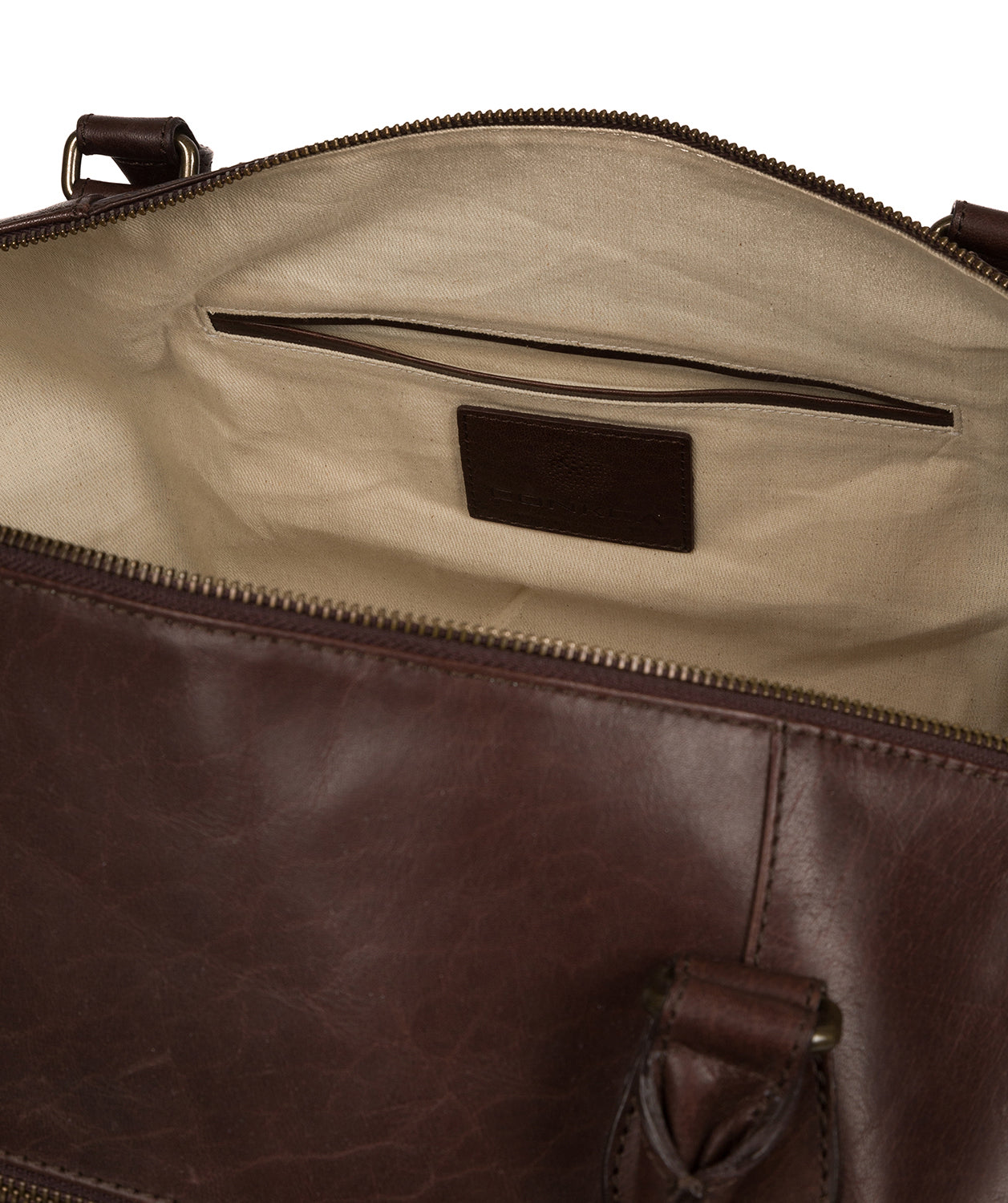 'Storey' Dark Brown Leather Holdall image 4