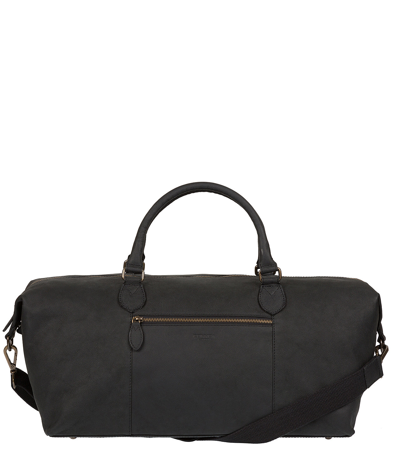 'Storey' Vintage Black Leather Holdall