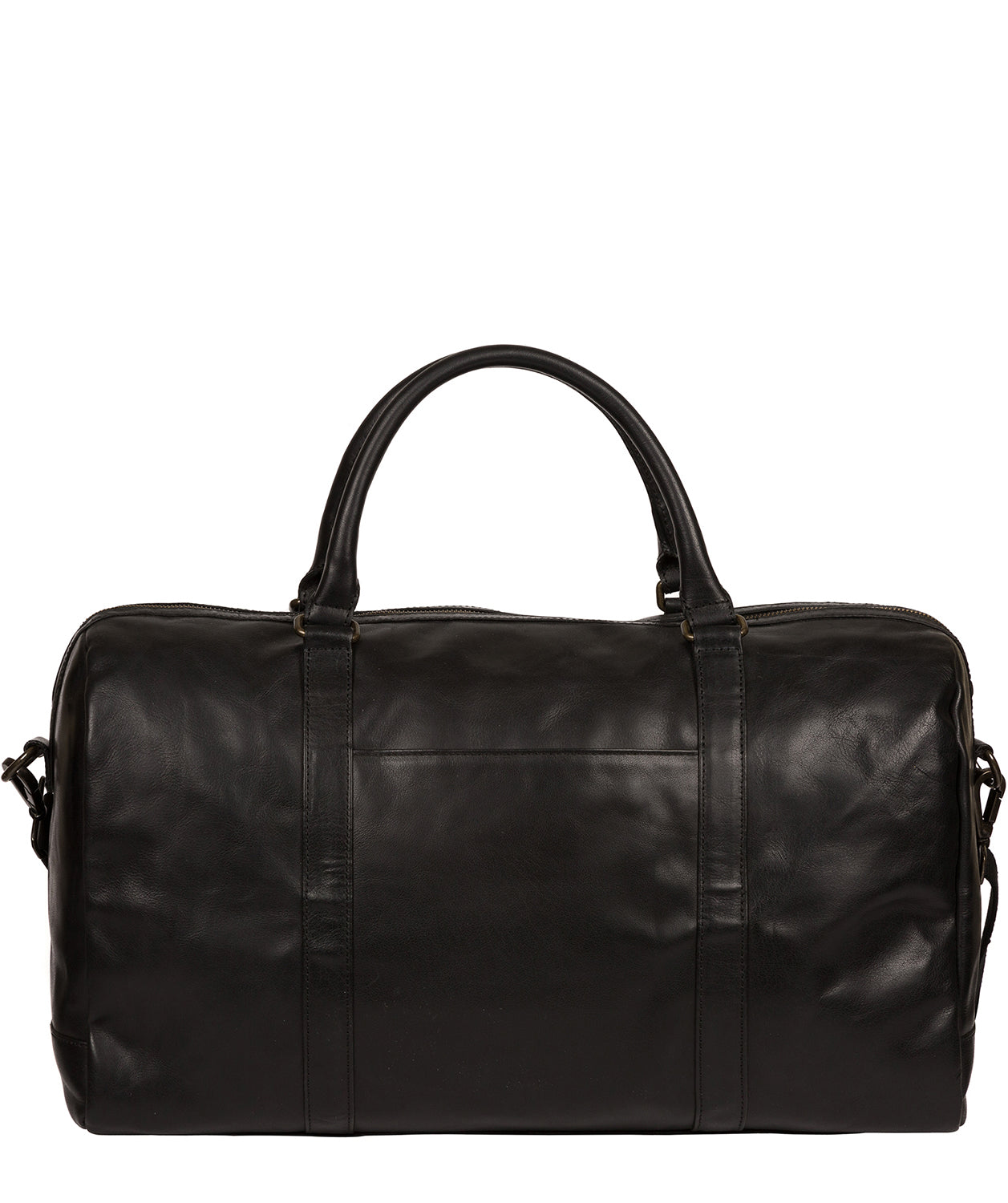 'Orton' Black Leather Holdall image 3