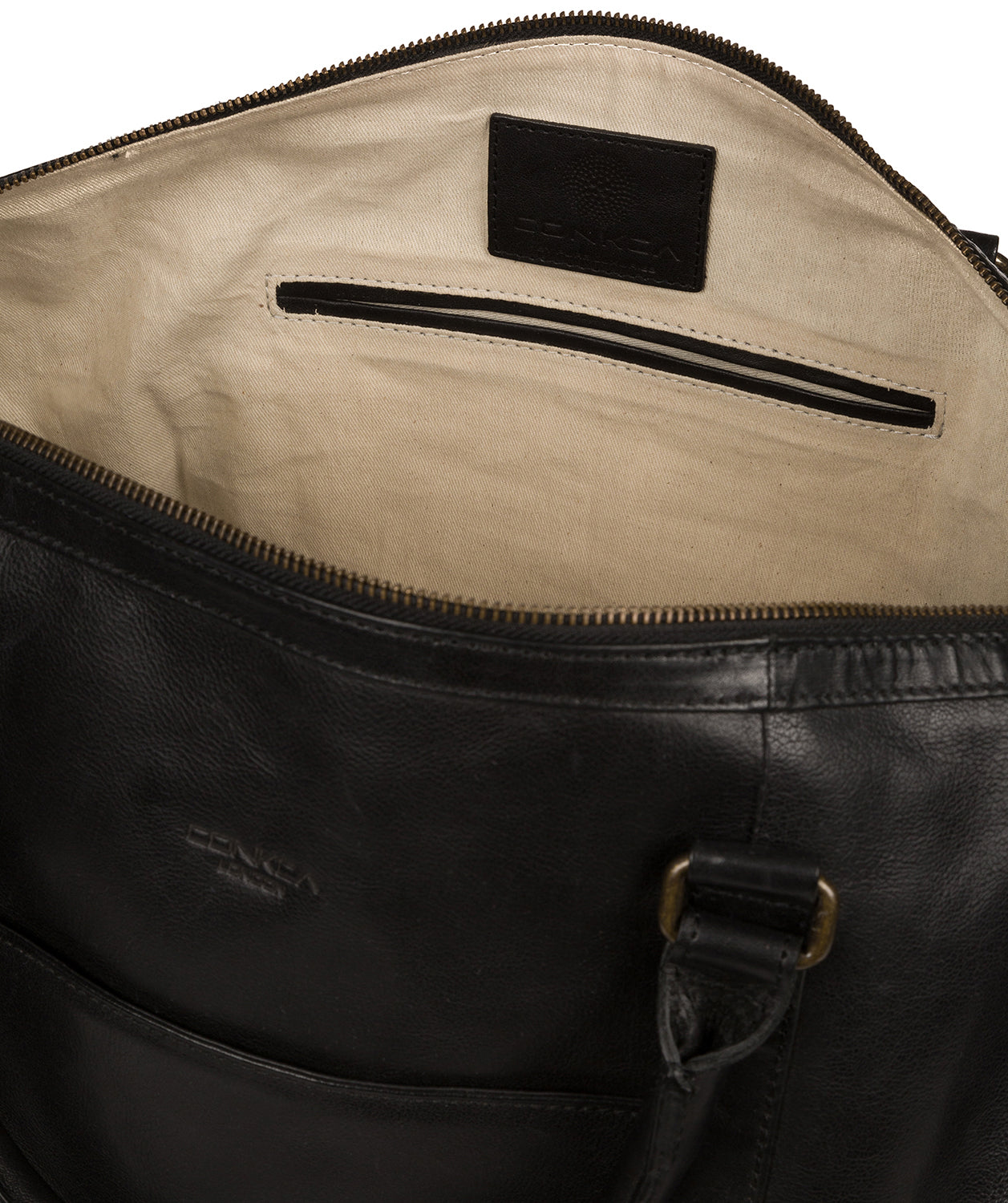 'Orton' Black Leather Holdall image 4