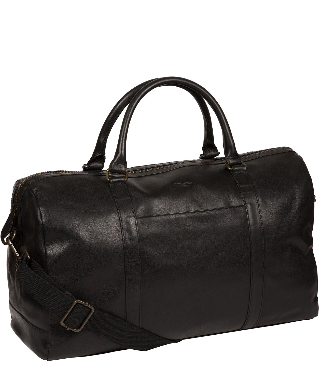 'Orton' Black Leather Holdall image 5