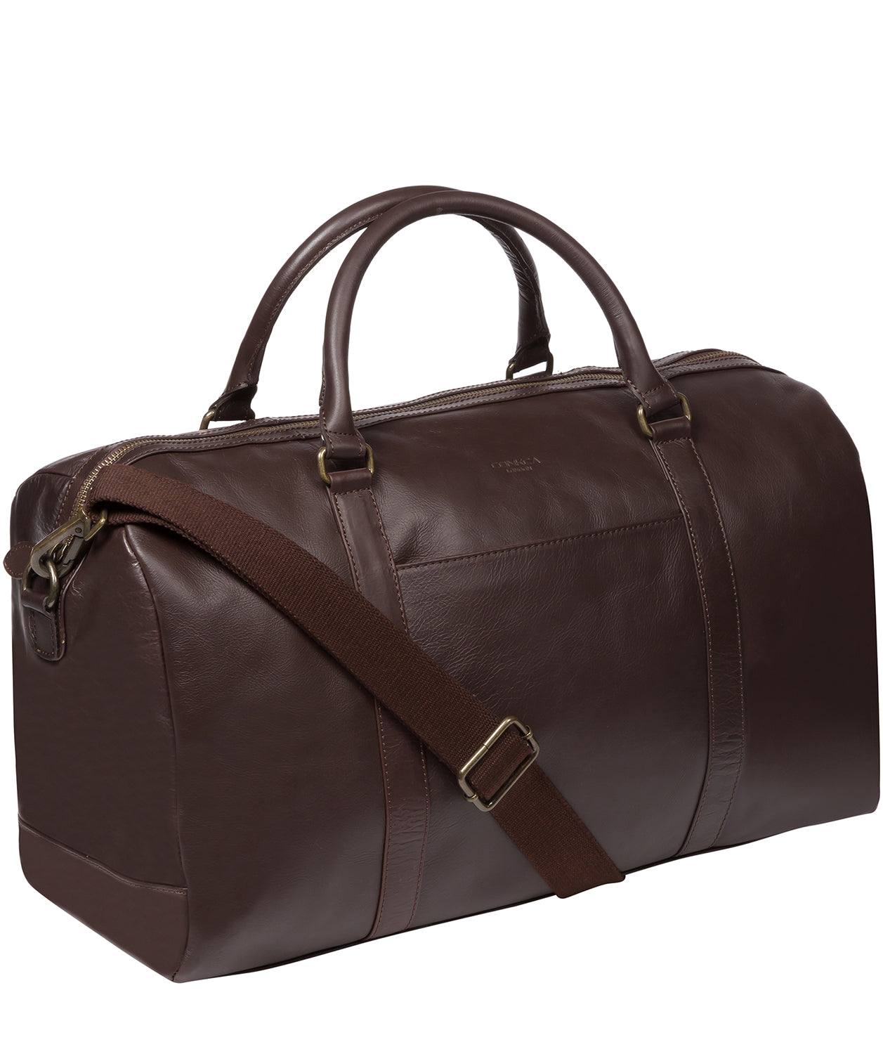 'Orton' Dark Brown Leather Holdall