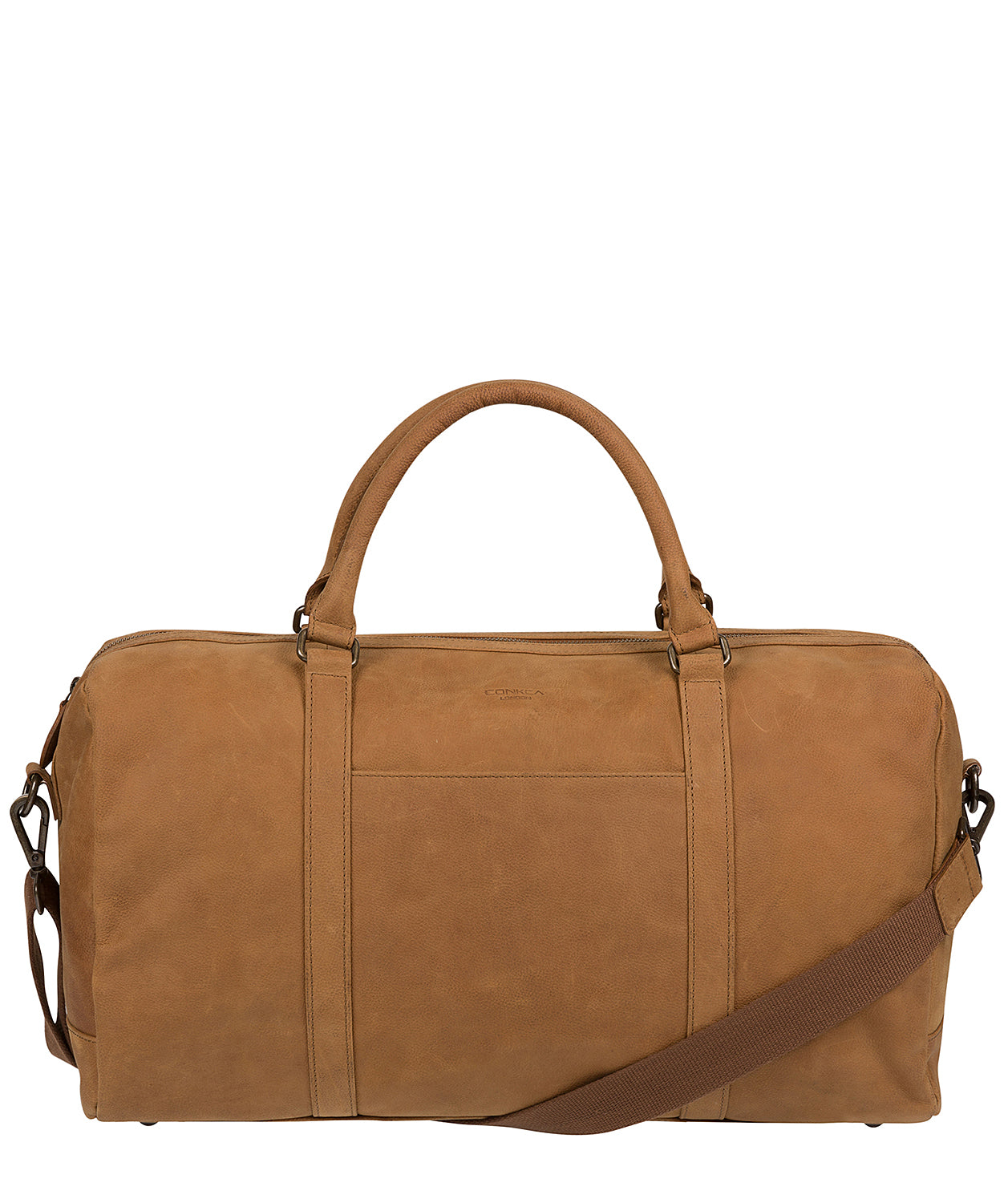 'Orton' Vintage Chestnut Leather Holdall