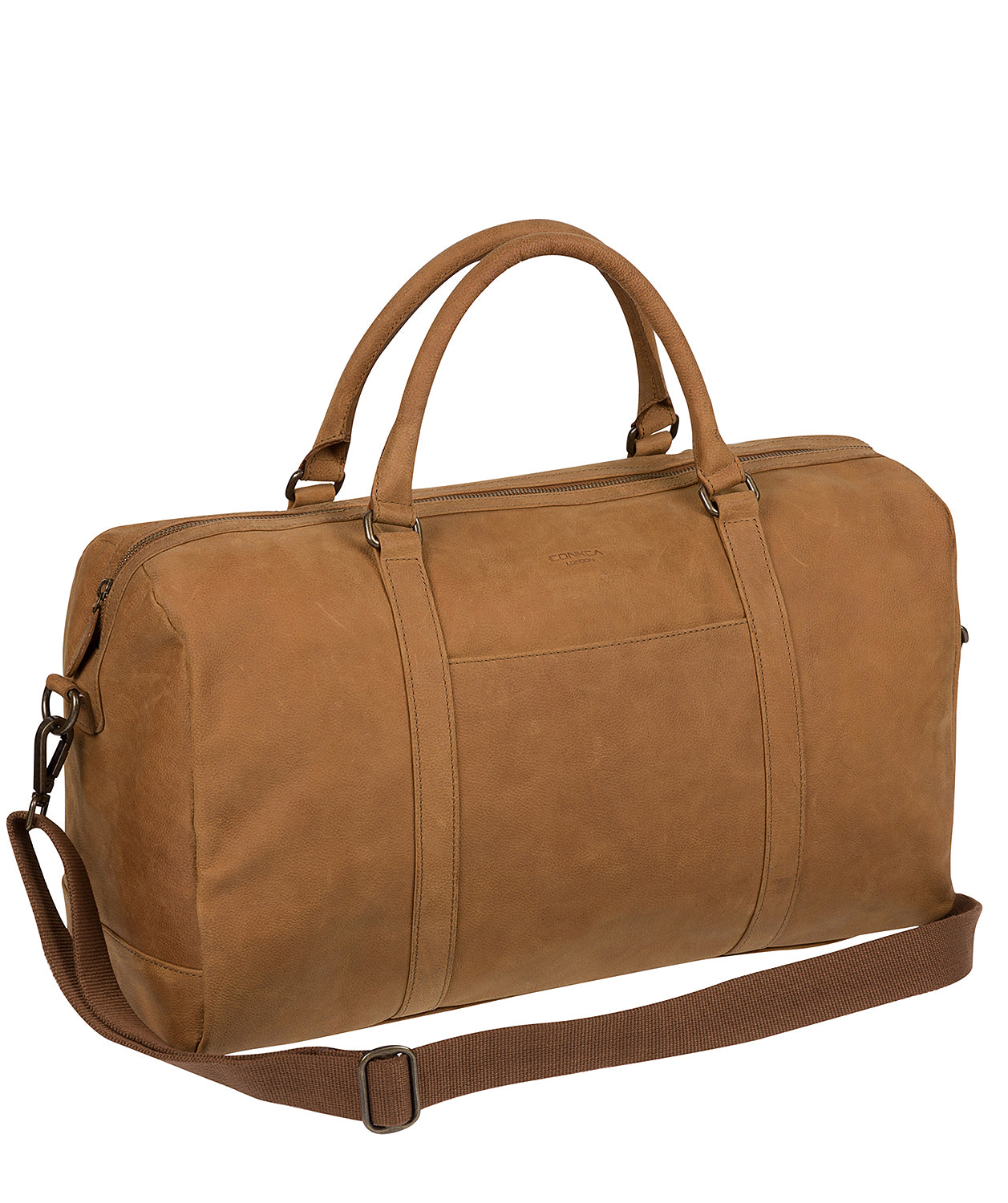 'Orton' Vintage Chestnut Leather Holdall