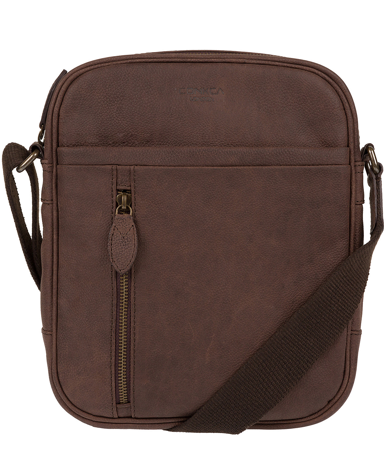 'Lowe' Vintage Brown Leather Cross Body Bag