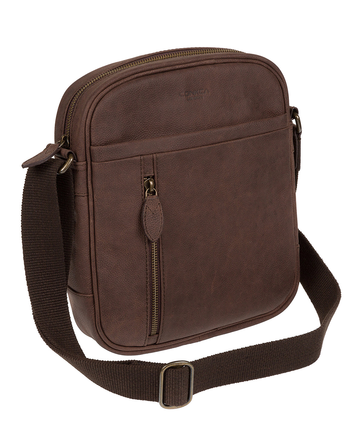 'Lowe' Vintage Brown Leather Cross Body Bag