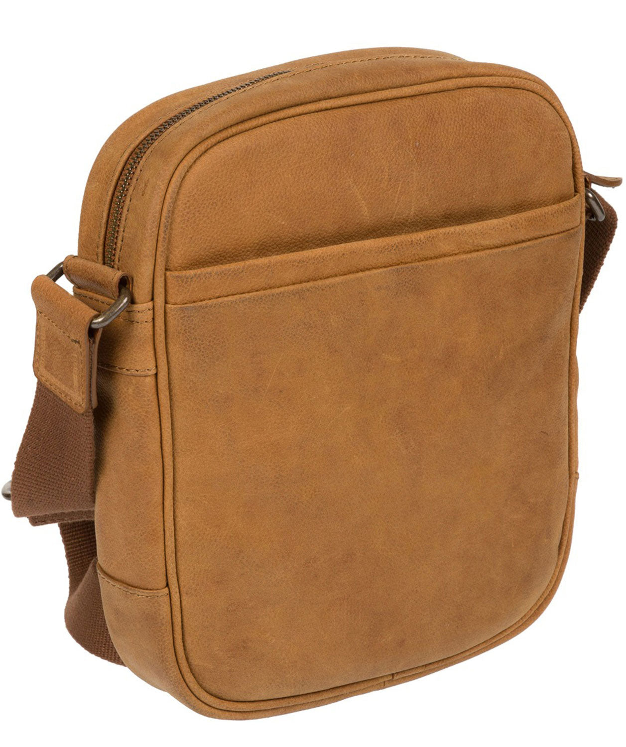 'Lowe' Vintage Chestnut Leather Cross Body Bag