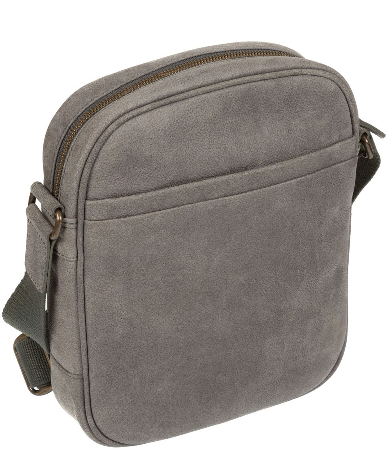 'Lowe' Vintage Grey Leather Cross Body Bag