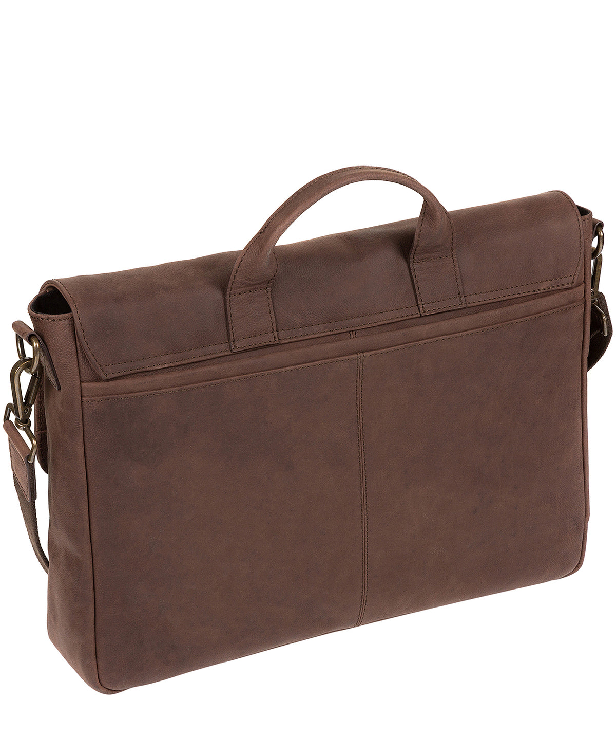 'Edgar' Vintage Brown Leather Briefcase