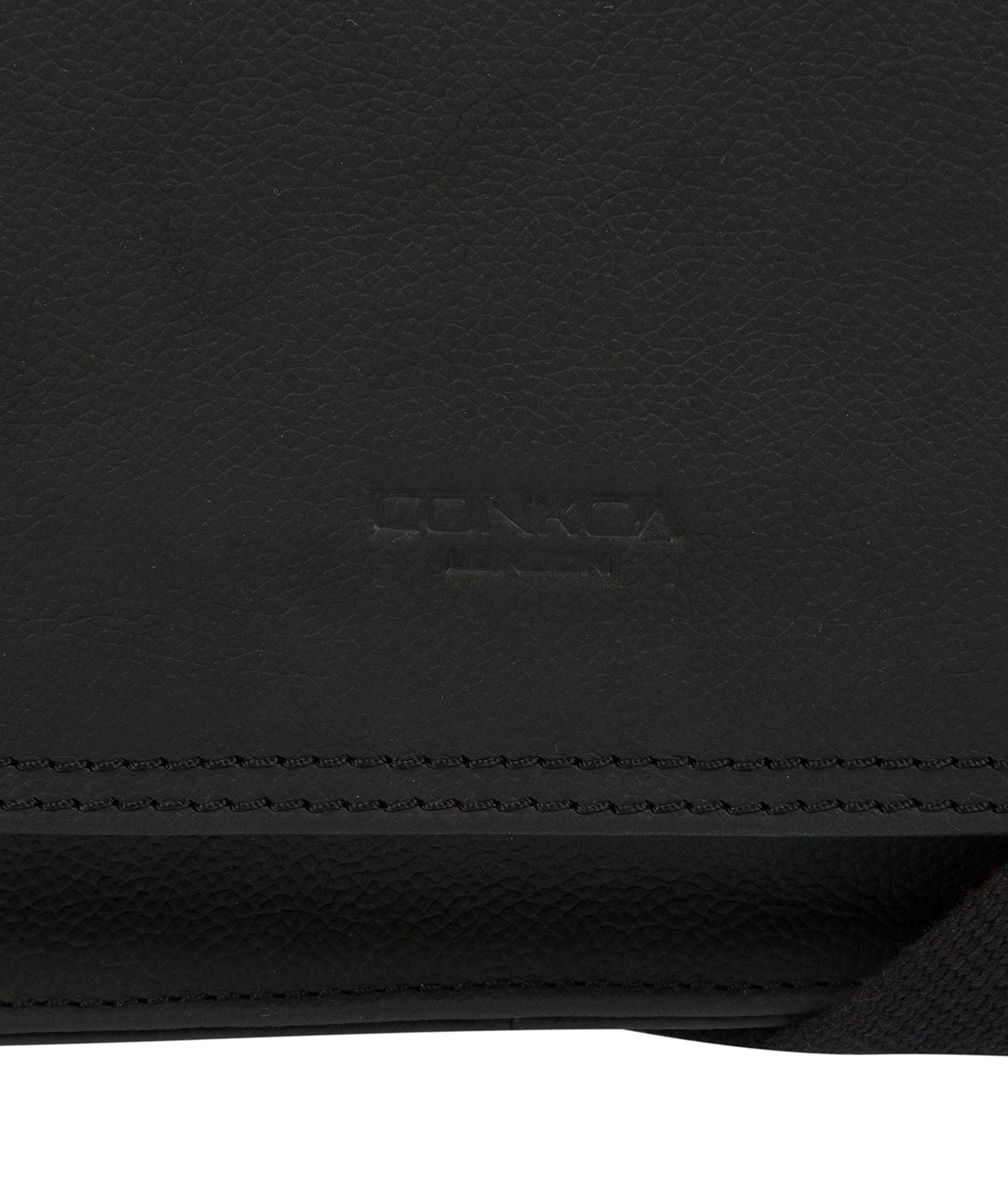 'Bolt' Vintage Black Leather Messenger Bag