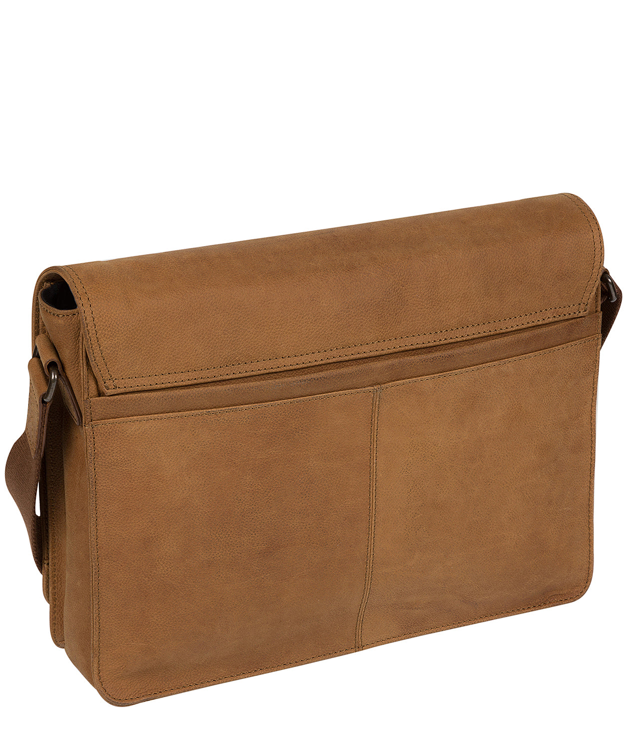 'Bolt' Vintage Chestnut Leather Messenger Bag