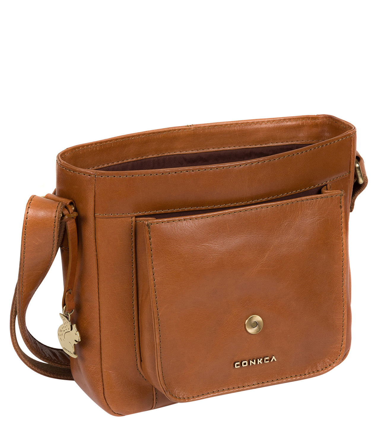 'Mojito' Tan Leather Cross Body Bag Pure Luxuries London