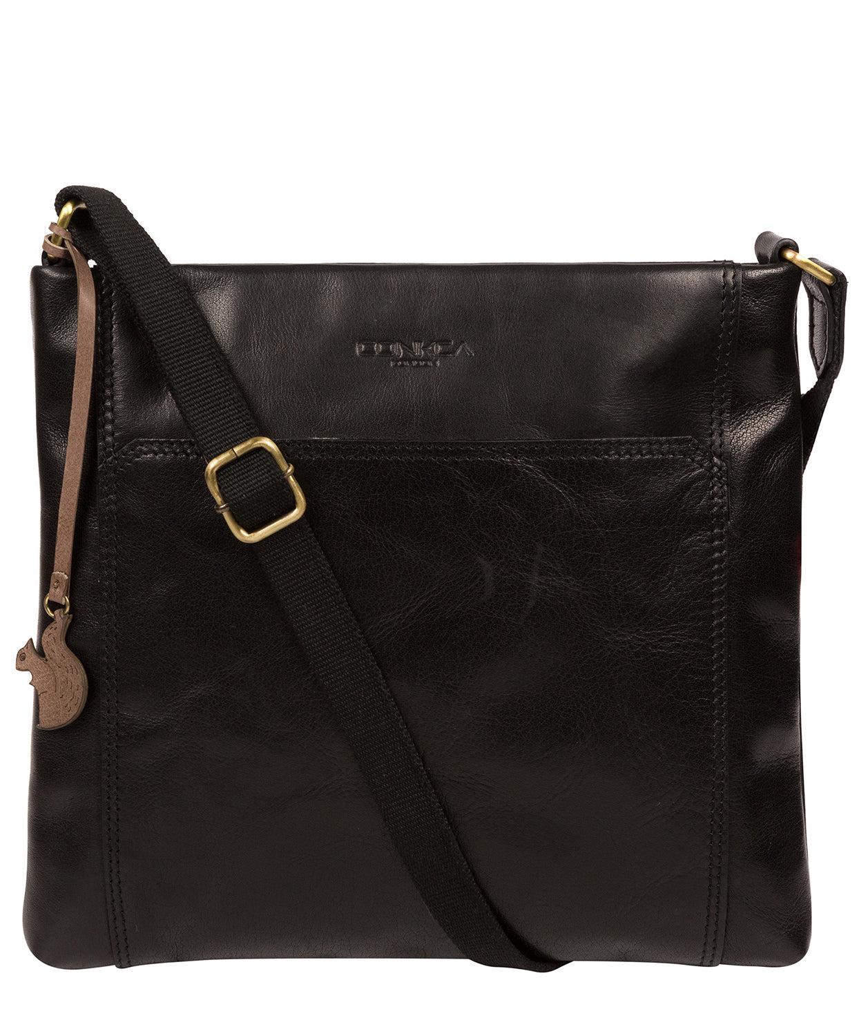 'Lina' Black Leather Cross Body Bag Pure Luxuries London