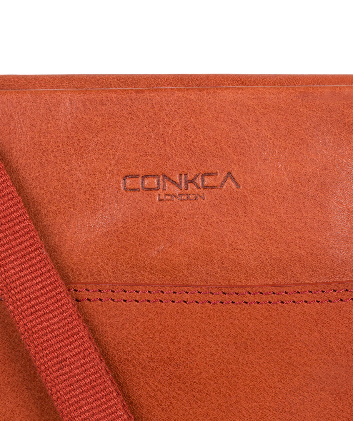 'Lina' Burnt Orange Leather Cross Body Bag image 5