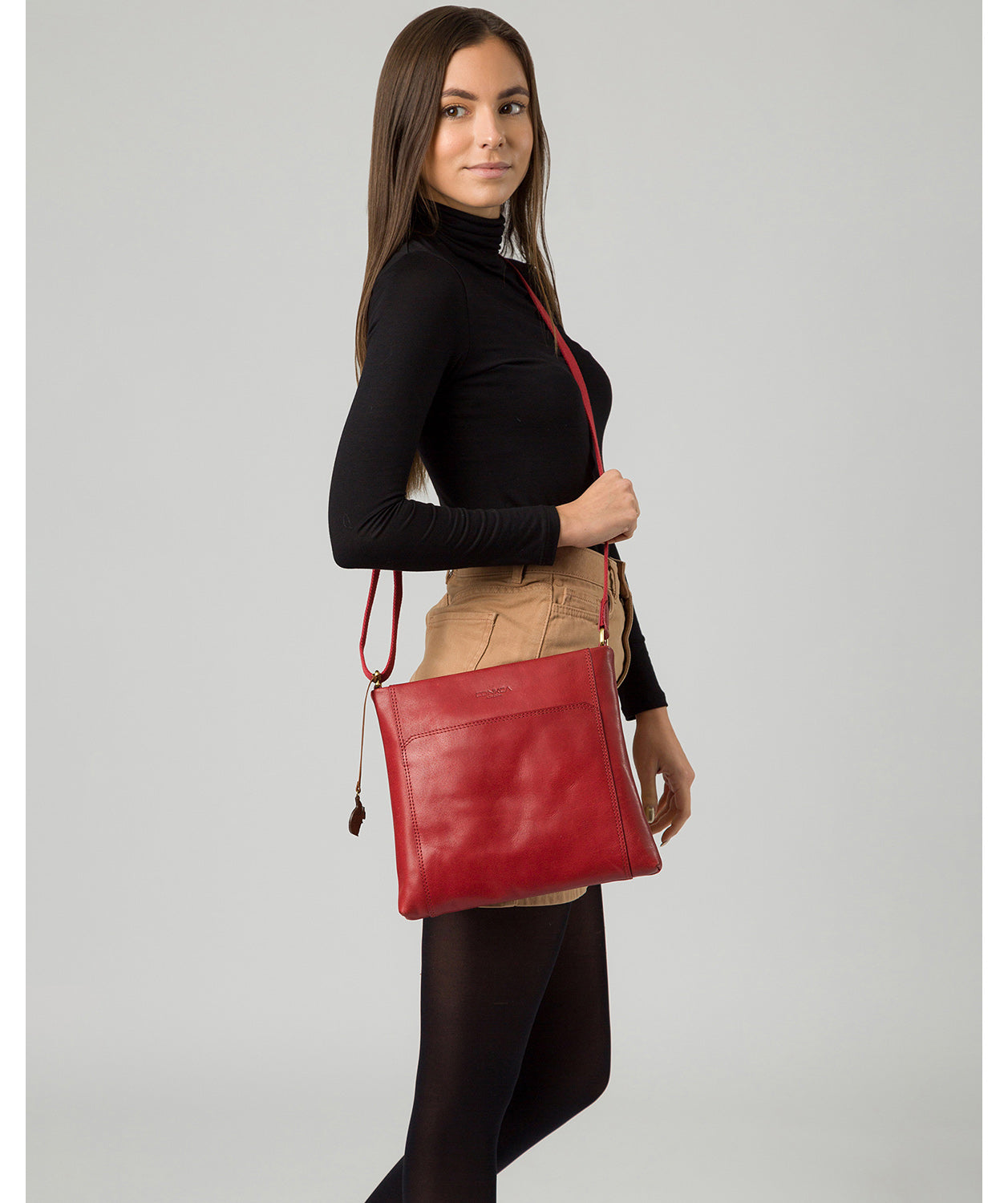 'Lina' Chilli Pepper Leather Cross Body Bag image 2
