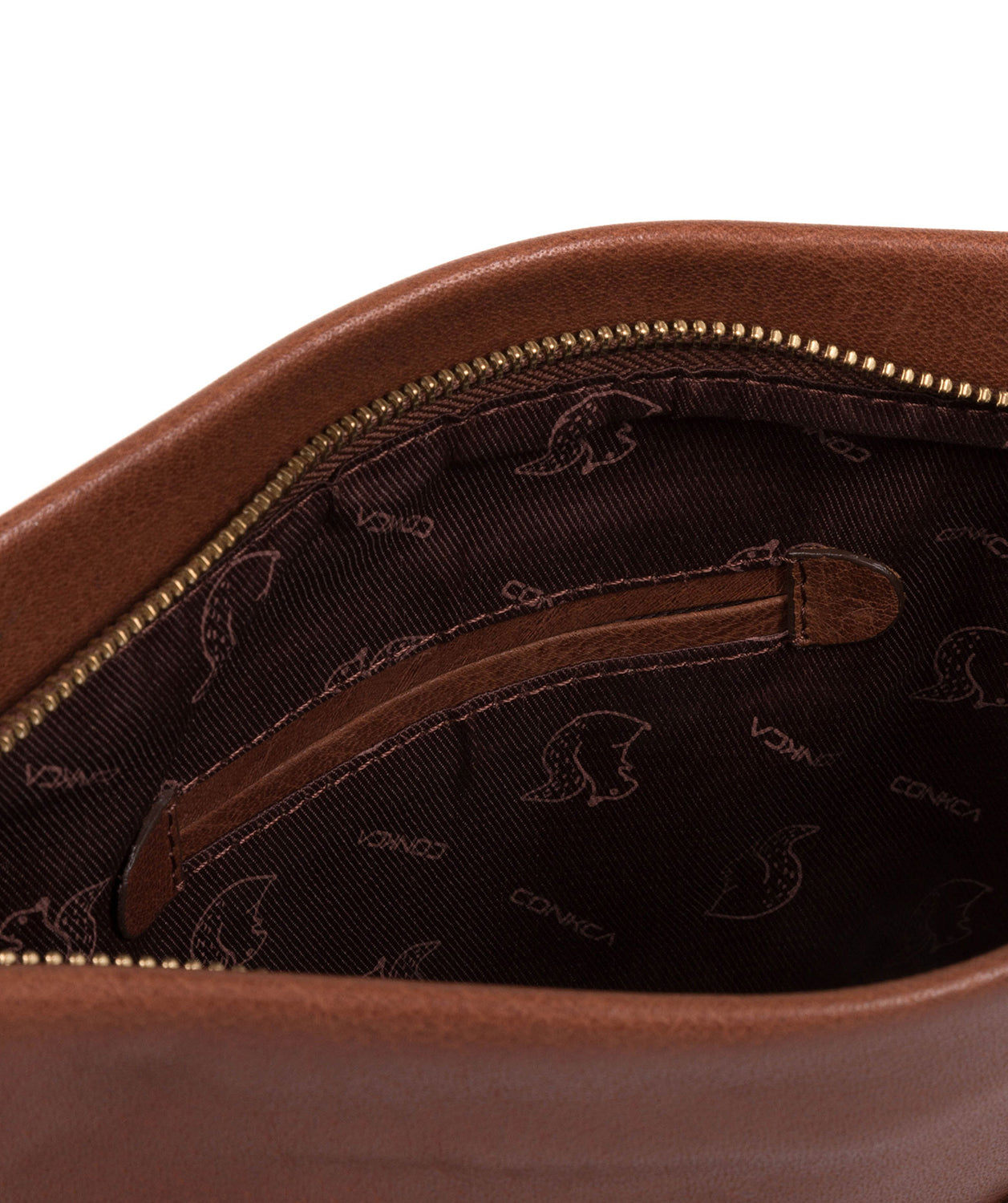 'Lina' Conker Brown Leather Cross Body Bag Pure Luxuries London