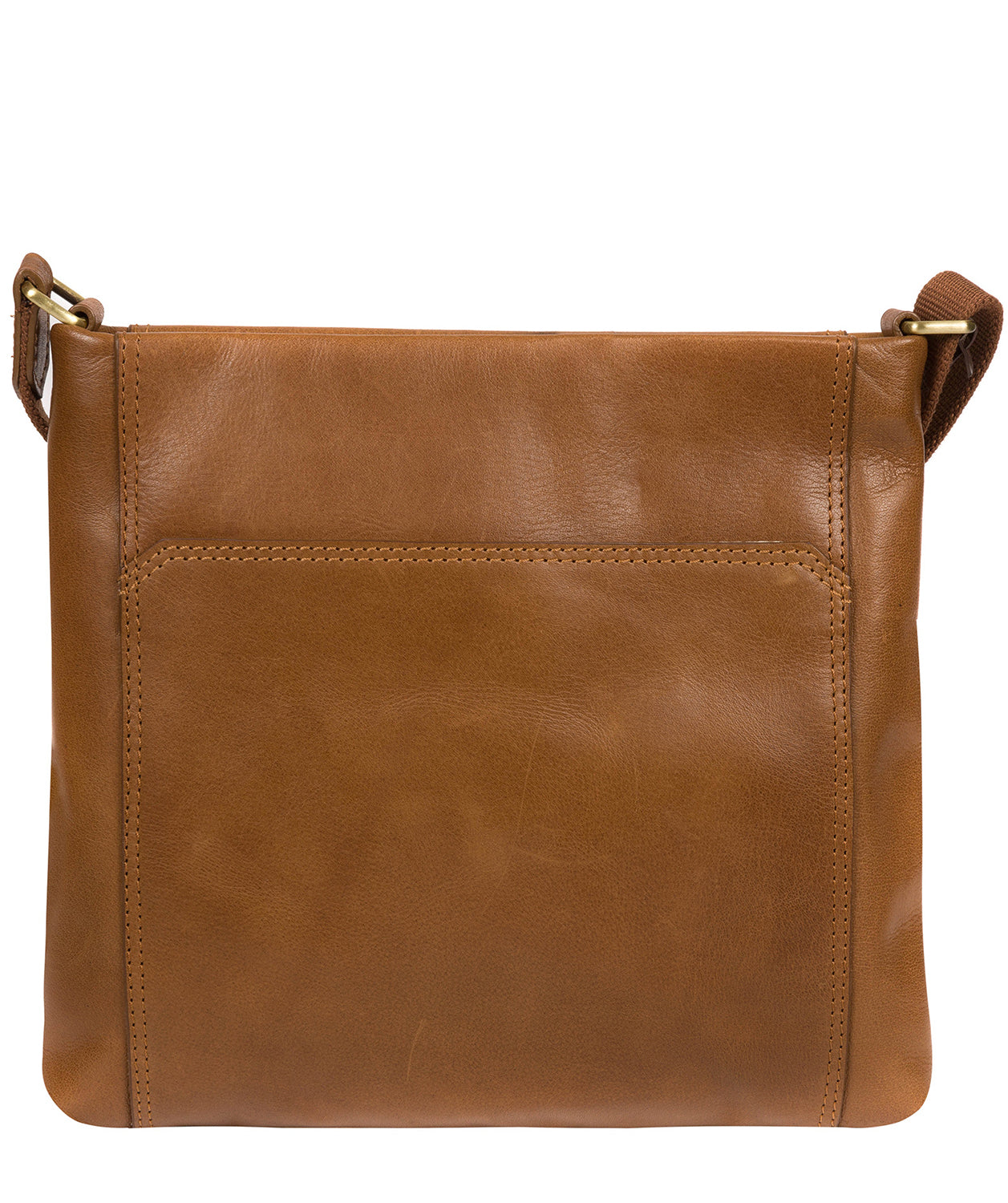 'Lina' Dark Tan Leather Cross Body Bag image 3