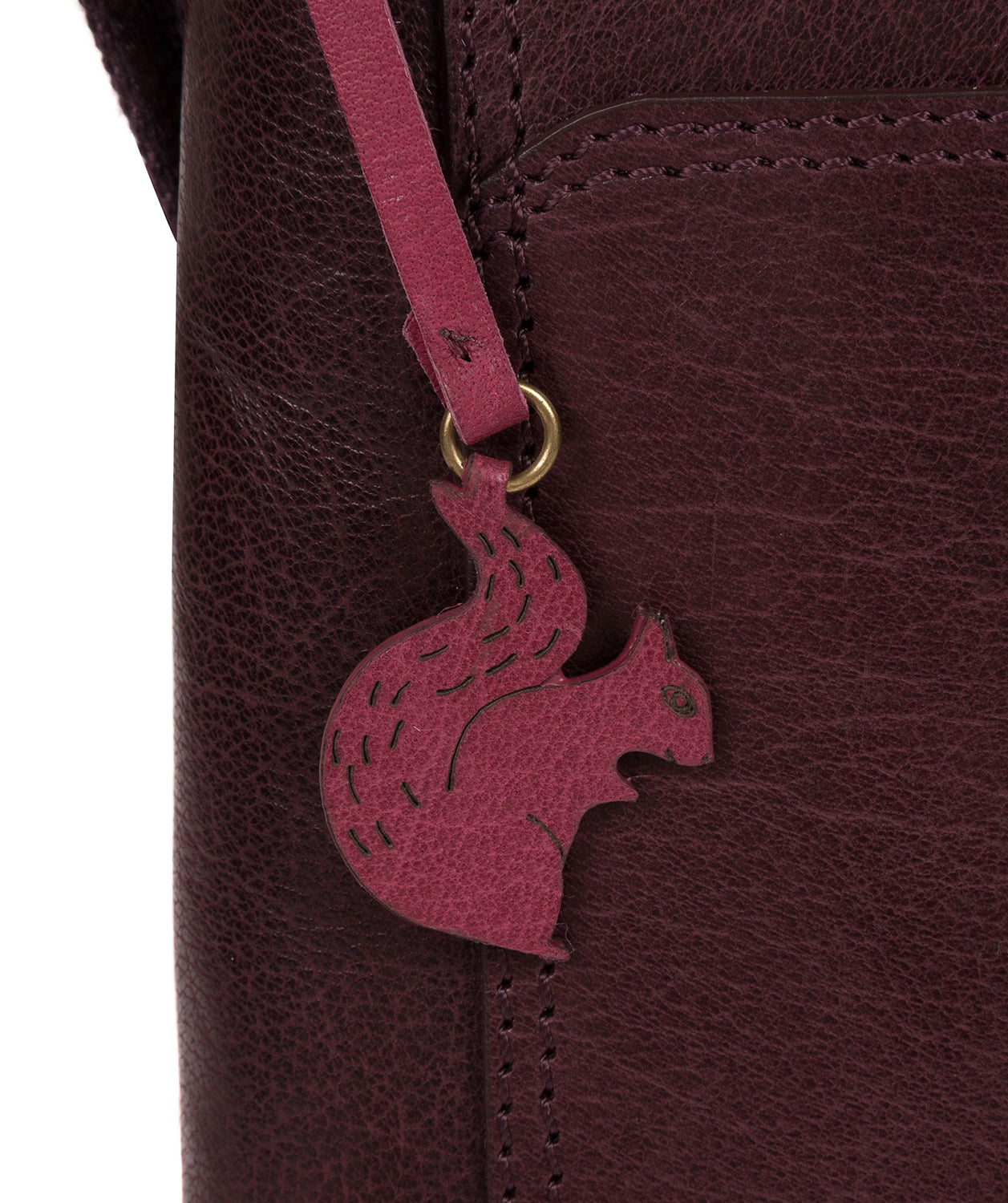 'Lina' Plum Leather Cross Body Bag image 7