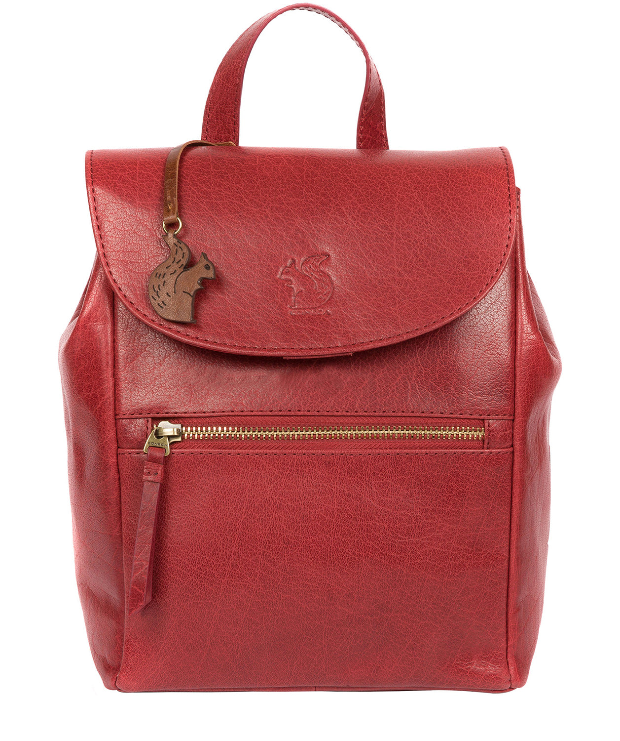 'Simone' Chilli Pepper Leather Backpack image 1