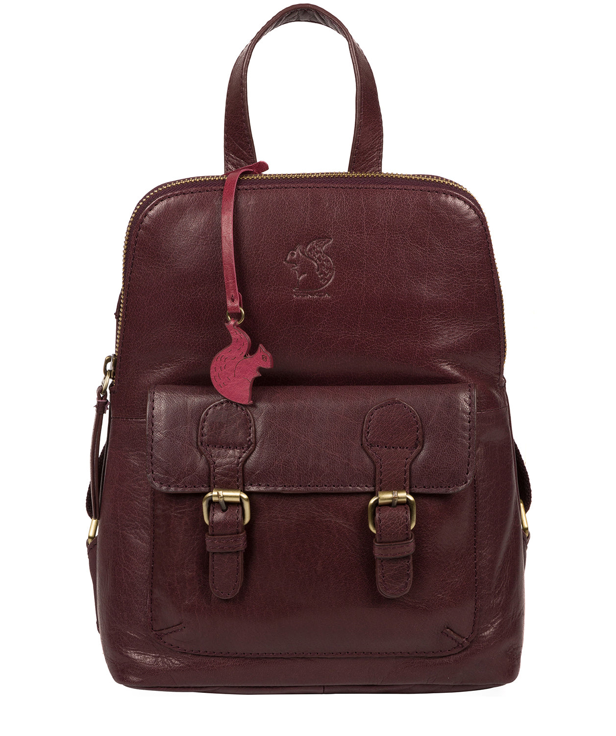 'Kendal' Plum Leather Backpack image 1