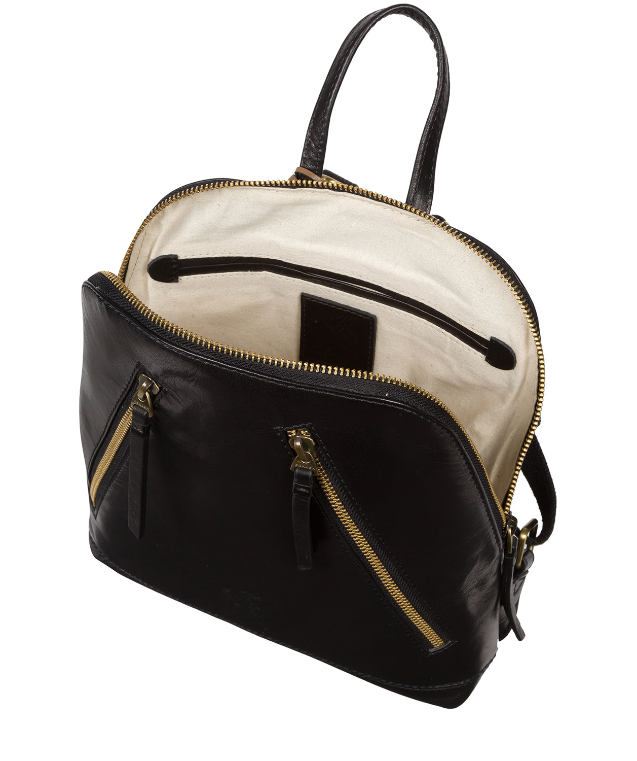 Conkca London Originals Collection #product-type#: 'Zoe' Black Leather Backpack