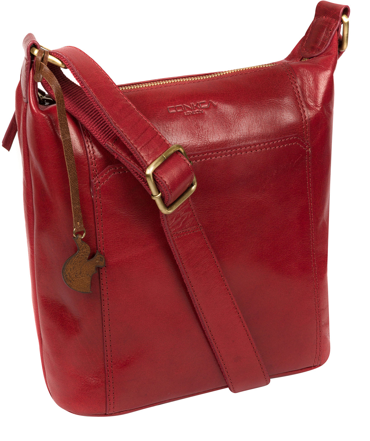 'Yasmin' Chilli Pepper Leather Cross Body Bag image 5