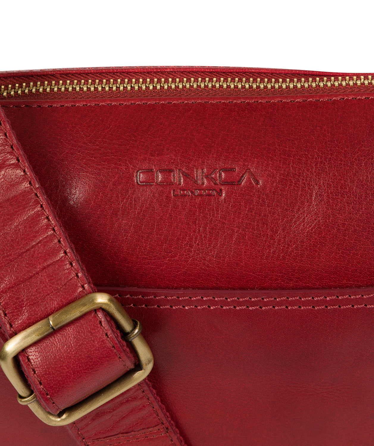 'Yasmin' Chilli Pepper Leather Cross Body Bag image 6