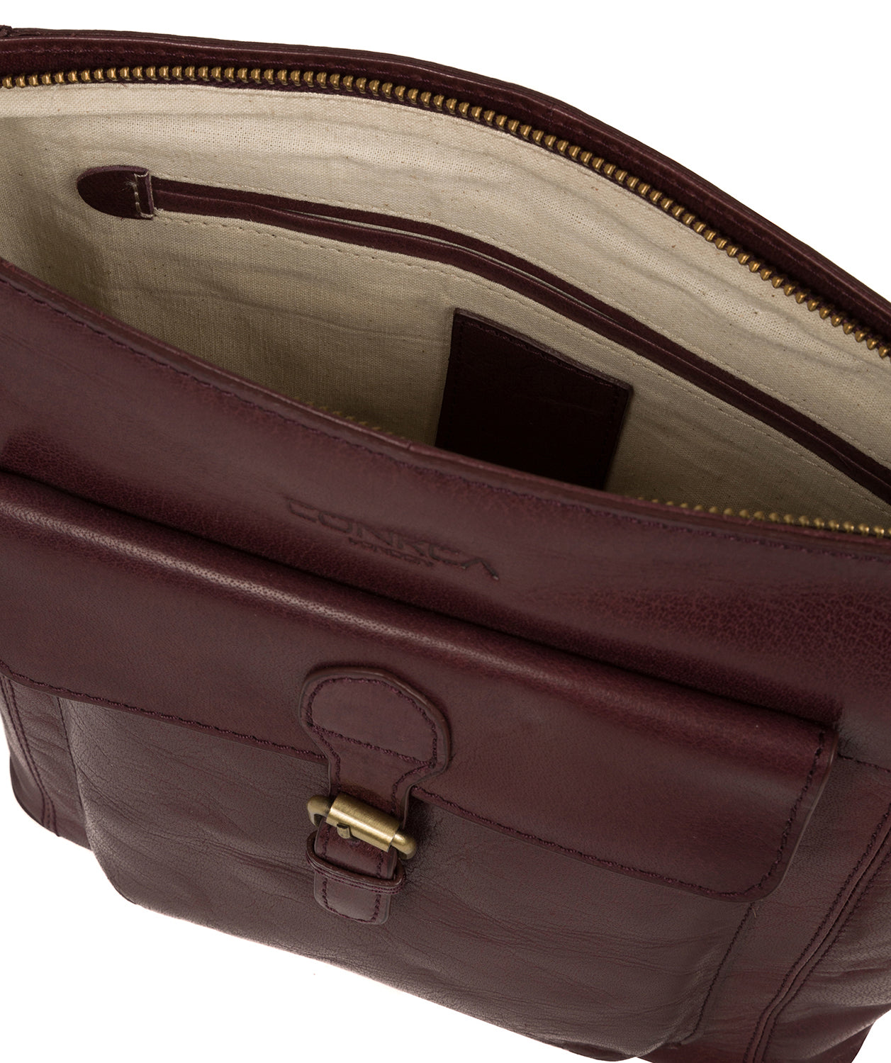 'Vonda' Plum Leather Cross Body Bag image 4