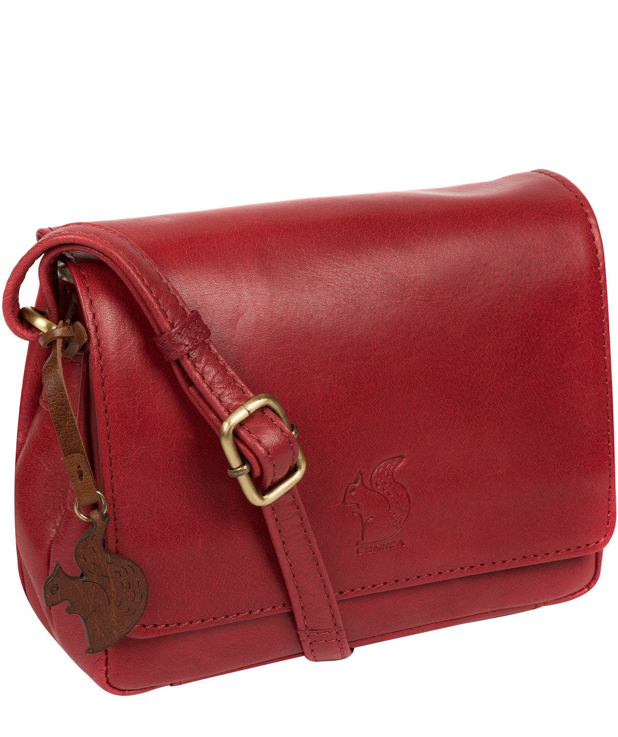 'Marta' Chilli Pepper Leather Cross Body Bag image 5