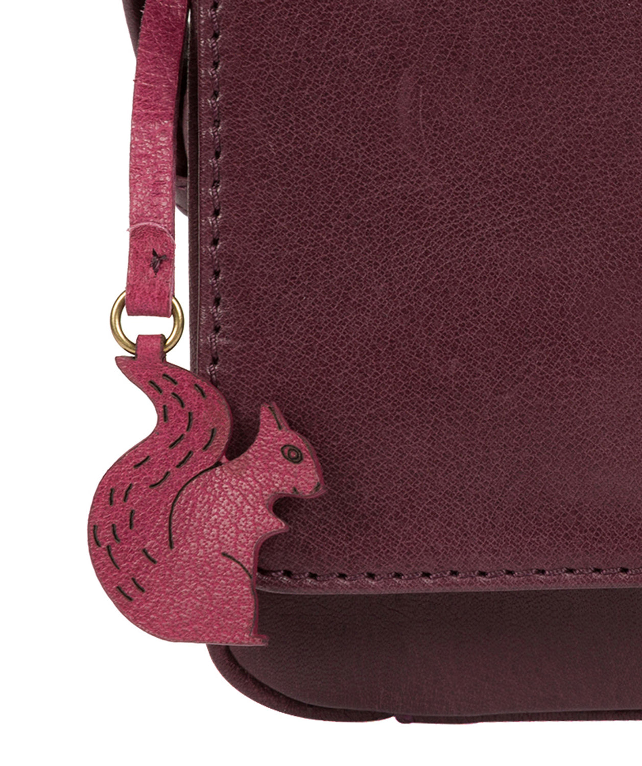 'Marta' Plum Leather Cross Body Bag image 7