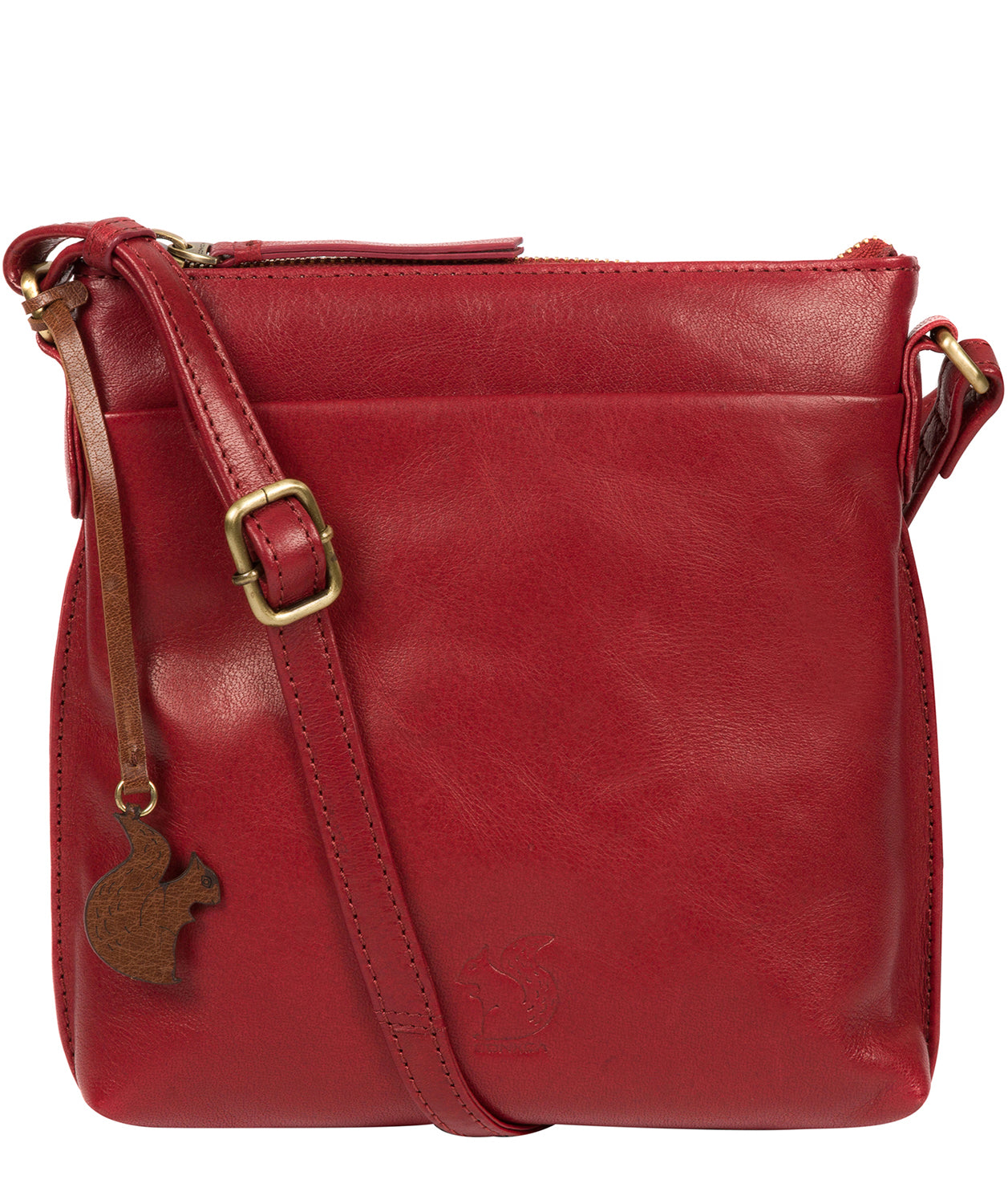 'Nikita' Chilli Pepper Leather Cross Body Bag image 1