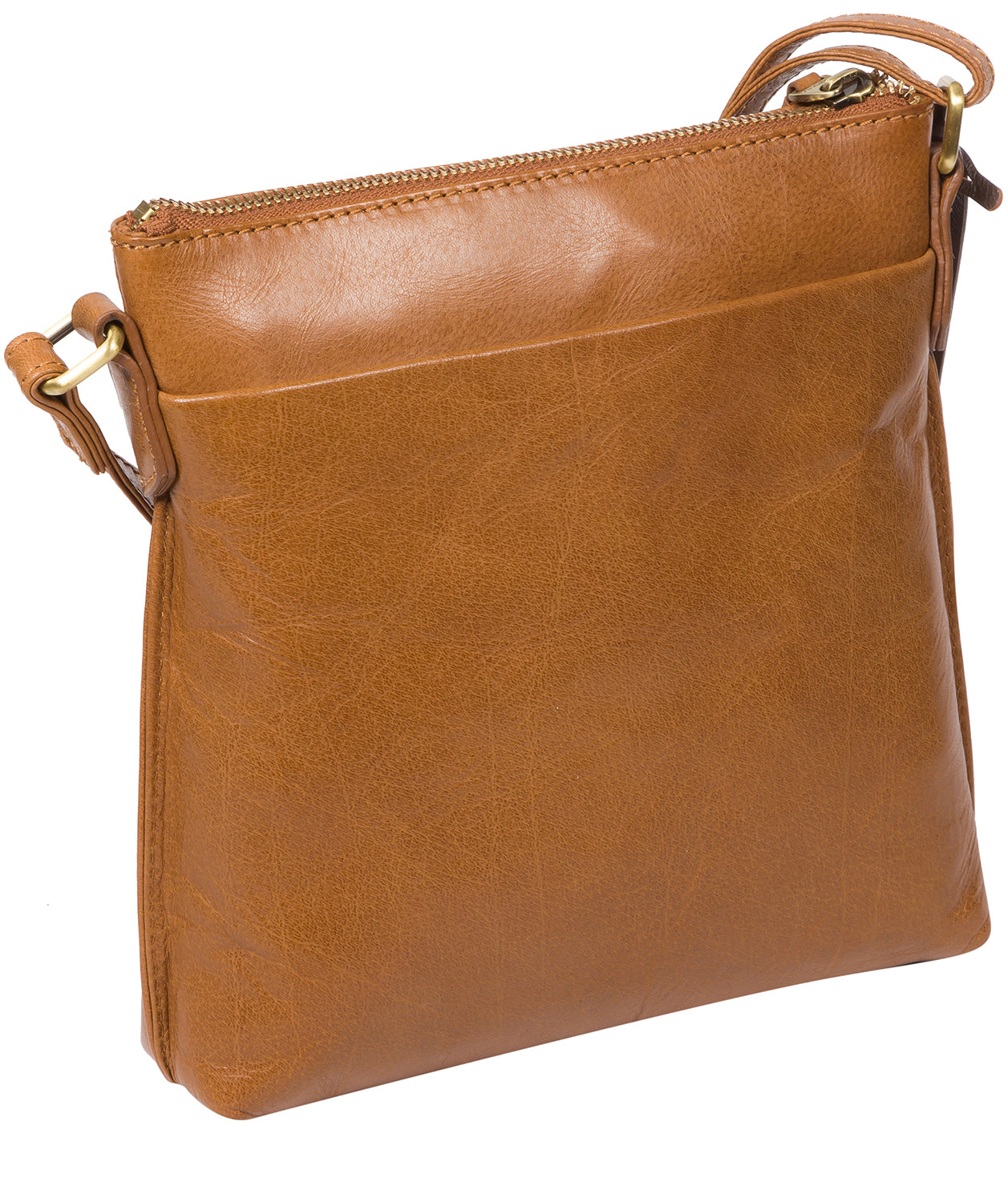 'Nikita' Dark Tan Leather Cross Body Bag