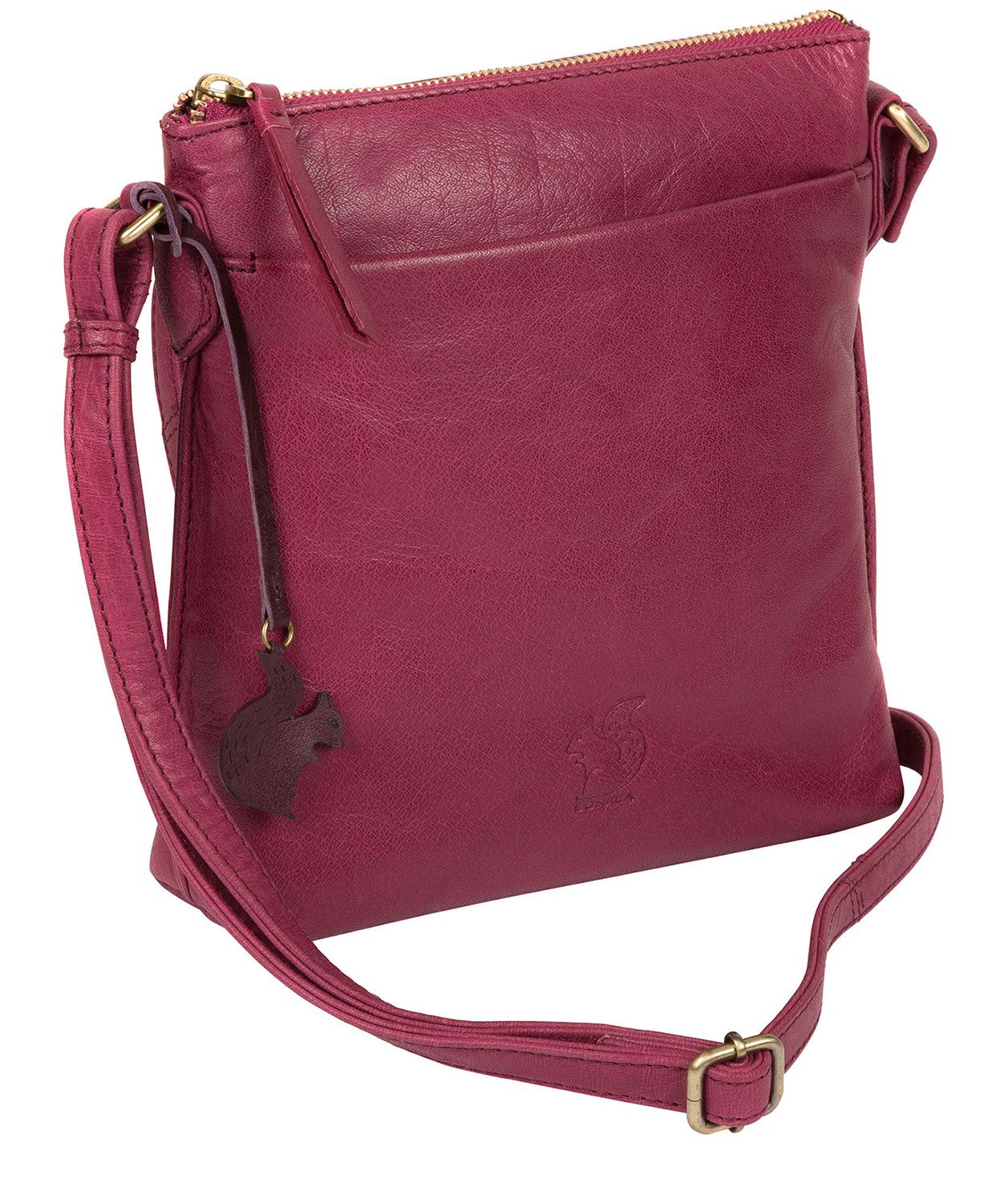 'Nikita' Orchid Leather Cross Body Bag Pure Luxuries London